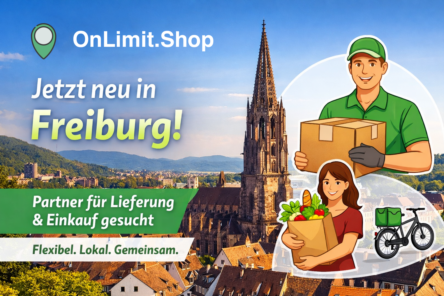 Werde Partner bei OnLimit.Shop Liefer und Einkaufsservice in Freiburg
